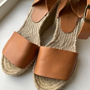 J.Crew Corsica Espadrille Wedge, 6, Dusty Cypress